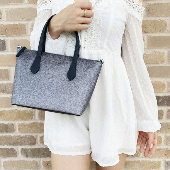 Kate Spade Joeley Glitter Dust Navy Crossbody Ina - Picture 4 of 5